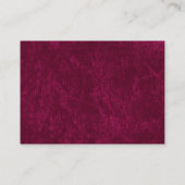 Elegant Classic Burgundy Berry Wedding Platzkarte (Rückseite)