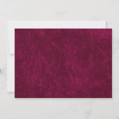 Elegant Classic Burgundy Berry Wedding Save Date Save The Date (Rückseite)