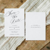 Elegant Classic Calligraphy Formal Wedding Save The Date