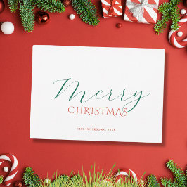 Elegant classic calligraphy script christmas Card Feiertagskarte