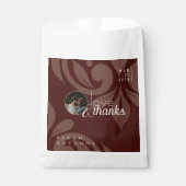 Elegant Classic Chic Damask Photo Wedding Geschenktütchen (Vorderseite)