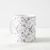 Elegant Classic Christmas Leaves and Berries Kaffeetasse (Vorderseite Links)