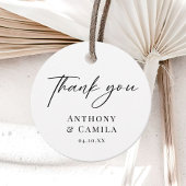 Elegant Classic Danke Hochzeit Geschenkanhänger