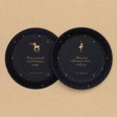 Elegant classic dark blue paper plate pappteller