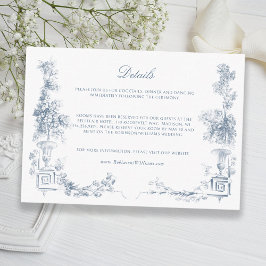 Elegant Classic Dusty Blue Begleitkarte