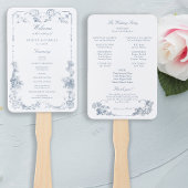 Elegant Classic Dusty Blue Fächer