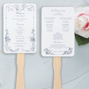 Elegant Classic Dusty Blue Fächer