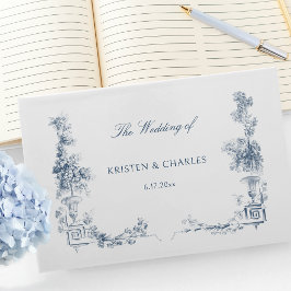 Elegant Classic Dusty Blue Gästebuch