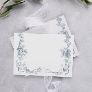 Elegant Classic Dusty Blue Mitteilungskarte