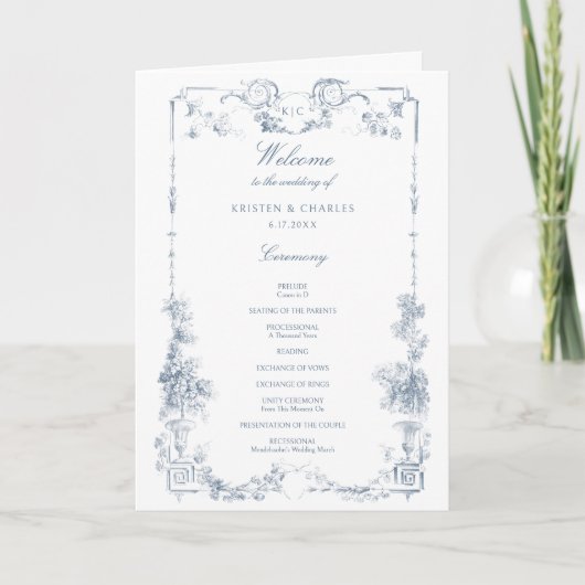 Elegant Classic Dusty Blue Programm (Vorderseite)