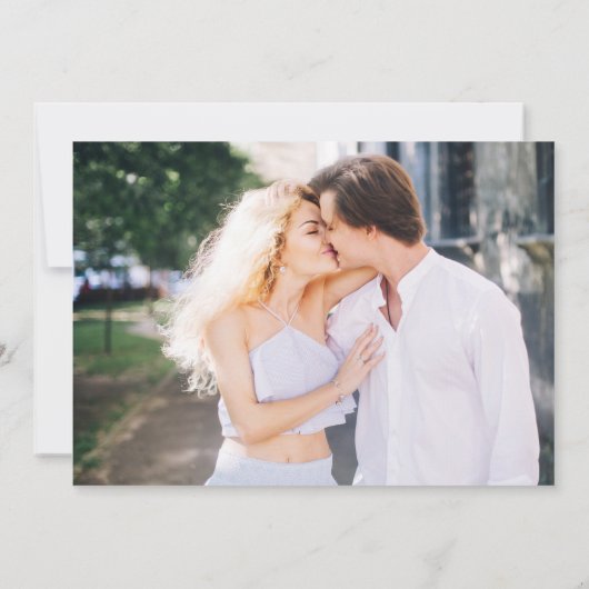 Elegant Classic Dusty Blue Save The Date (Rückseite)