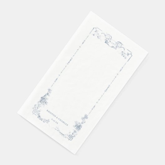 Elegant Classic Dusty Blue Serviette (Ecke)