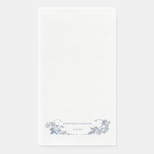 Elegant Classic Dusty Blue Serviette (Vorderseite)
