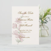 Elegant Classic Florals Save The Date Card Einladung (Stehend Vorderseite)