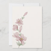 Elegant Classic Florals Save The Date Card Einladung (Rückseite)