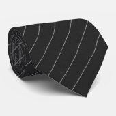 Elegant Classic Formal  Black Diagonal Striped  Krawatte (Gerollt)
