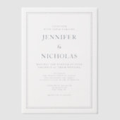 Elegant Classic Formal Navy Blue Wedding Pergament Einladungen (Vorderseite)