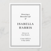 Elegant Classic Funeral Service Design Programm (Vorderseite)