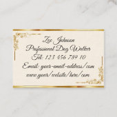 Elegant Classic Gold Monogram Visitenkarte (Rückseite)