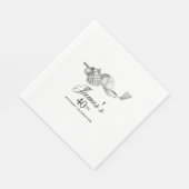 Elegant Classic Golf 40. Geburtstag Party Custom Serviette (Ecke)
