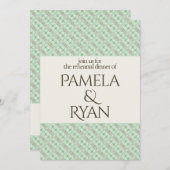 Elegant Classic Ivory Rehearsal Dinner Invitation Einladung (Vorne/Hinten)