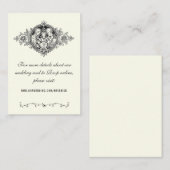 Elegant Classic Ivory Wedding Website Religiös Begleitkarte (Vorne/Hinten)