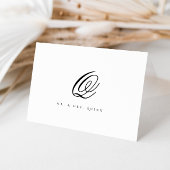 Elegant Classic Last Name Initial Wedding Dankeskarte