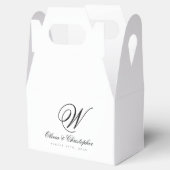 Elegant Classic Last Name Initial Wedding Geschenkschachtel (Geöffnet)