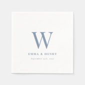 Elegant Classic Last Name Initial Wedding Serviette (Vorderseite)