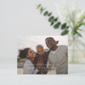 Elegant Classic MERRY CHRISTMAS | Foto Postkarte (Stehend Vorderseite)