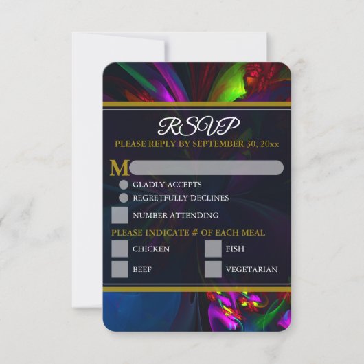 Elegant Classic Modern Floral Pattern #902 Wedding (Vorderseite)