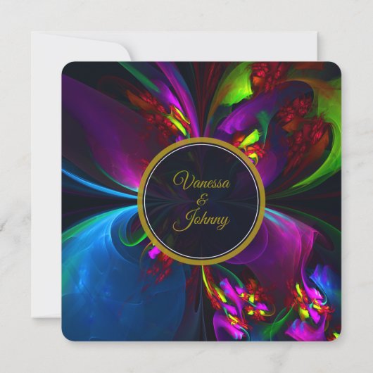 Elegant Classic Modern Floral Pattern #902 Wedding (Rückseite)