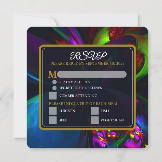 Elegant Classic Modern Floral Pattern #902 Wedding (Vorderseite)