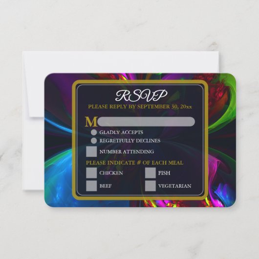 Elegant Classic Modern Floral Pattern #902 Wedding (Vorderseite)