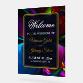 Elegant Classic Modern Floral Pattern #902 Wedding Acrylschild (Winkel)