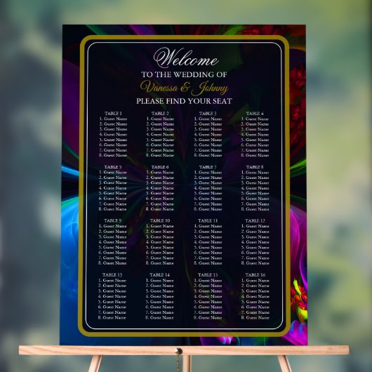 Elegant Classic Modern Floral Pattern #902 Wedding Acrylschild (Neutral)