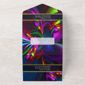 Elegant Classic Modern Floral Pattern #902 Wedding All In One Einladung (Außenbereich)