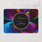 Elegant Classic Modern Floral Pattern #902 Wedding Begleitkarte (Rückseite)