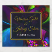 Elegant Classic Modern Floral Pattern #902 Wedding Bierflaschenetikett (Einzelnes Label)