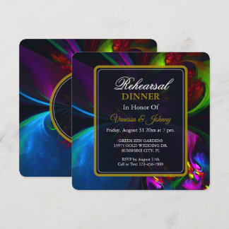 Elegant Classic Modern Floral Pattern #902 Wedding Einladung