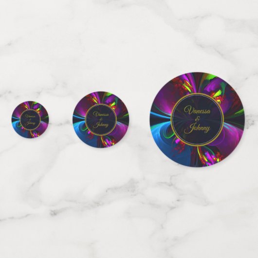 Elegant Classic Modern Floral Pattern #902 Wedding Konfetti (Rückseiten)