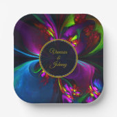 Elegant Classic Modern Floral Pattern #902 Wedding Pappteller (Vorderseite)