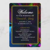 Elegant Classic Modern Floral Pattern #902 Wedding Programm (Vorderseite)