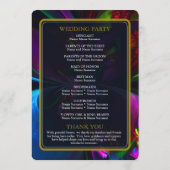 Elegant Classic Modern Floral Pattern #902 Wedding Programm (Rückseite)