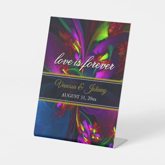 Elegant Classic Modern Floral Pattern #902 Wedding Sockelschild (Vorderseite)