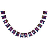 Elegant Classic Modern Floral Pattern #902 Wedding Wimpelkette (Alle)