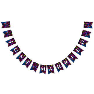 Elegant Classic Modern Floral Pattern #902 Wedding Wimpelkette