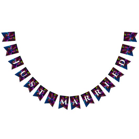 Elegant Classic Modern Floral Pattern #902 Wedding Wimpelkette (Alle)