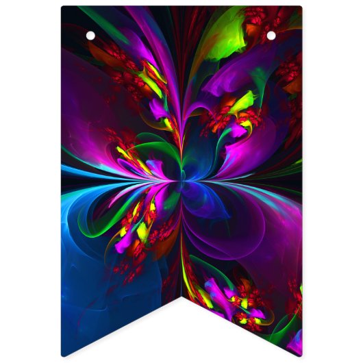 Elegant Classic Modern Floral Pattern #902 Wedding Wimpelkette (Zweite Fahne)