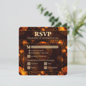 Elegant Classic Modern Gold #901 Wedding RSVP Card (Stehend Vorderseite)